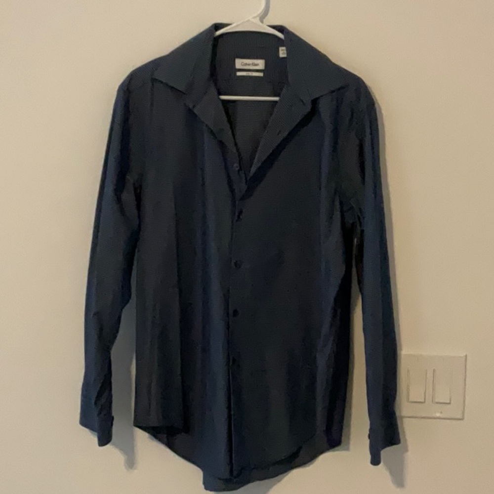 Calvin Klein Dark Blue Dress Shirt